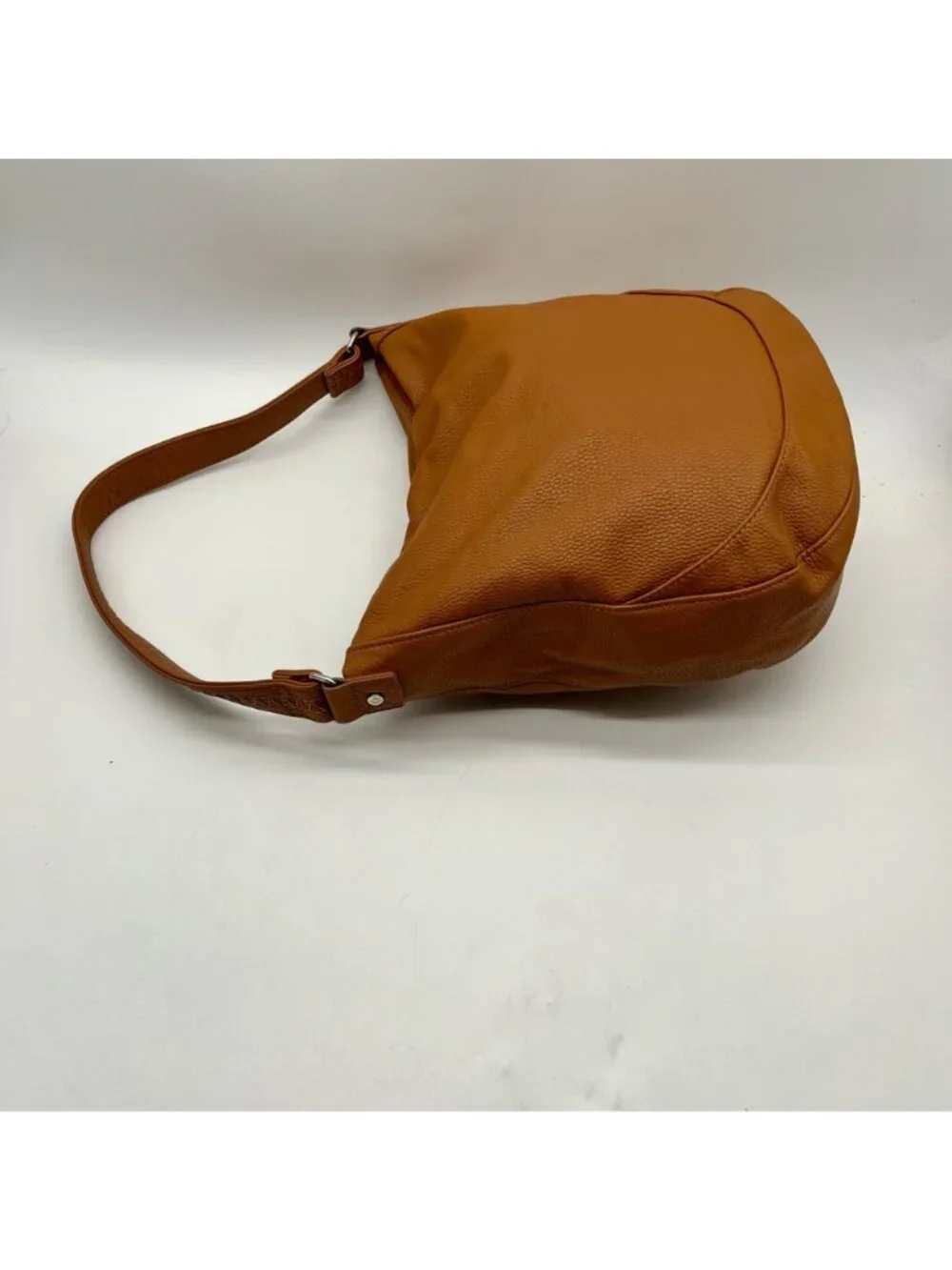 Thirty-One Tan Pebbled Faux Leather Hobo Bag